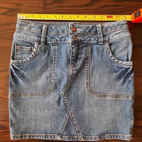 Dish Jeans Blue Denim Skirt Size 27 - Picture 6 of 6